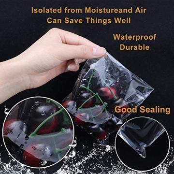 800 PCS Clear Re-sealable Cellophane Bags for Bakery Snacks Gifts