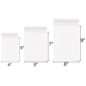 800 PCS Clear Re-sealable Cellophane Bags for Bakery Snacks Gifts