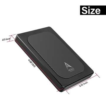 Aiolo Innovation 5TB External Hard Drive Ultra Slim Portable HDD-USB 3.0 for PC, Mac, Laptop, PS4, Xbox one,Xbox 360 Model A4