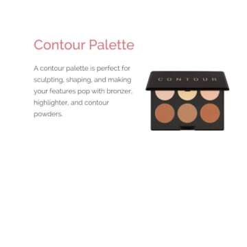 Elizabeth Mott Bronzer Contour Kit & Highlighting Powder - Cruelty Free & Paraben Free - 6 Shades for a Natural Glow