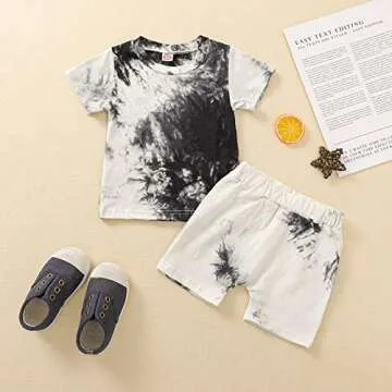 Muasaaluxi Baby Boys Tie Dye Summer Clothes 6M-5Y