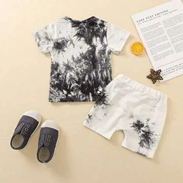 Muasaaluxi Baby Boys Tie Dye Summer Clothes 6M-5Y