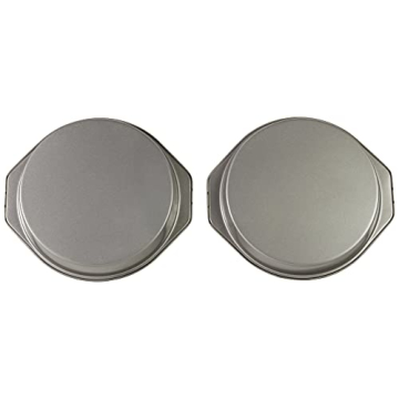 Amazon Basics Nonstick Round Baking Cake Pan, 9 Inch, Set of 2, Gray, 10.7x9.7x1.5cm