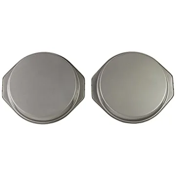 Amazon Basics Nonstick Round Baking Cake Pan, 9 Inch, Set of 2, Gray, 10.7x9.7x1.5cm