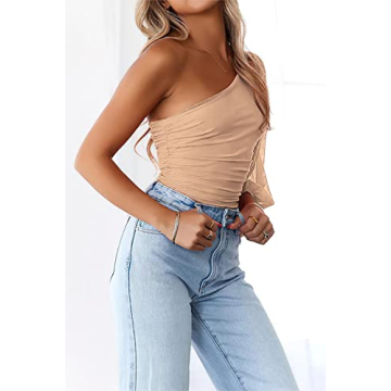 Stylish One Shoulder Blouse - MASCOMODA Women's Top