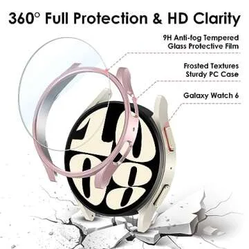 KIMILAR Galaxy Watch 6 40mm Screen Protector Case Pack