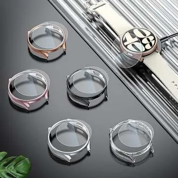 KIMILAR Galaxy Watch 6 40mm Screen Protector Case Pack