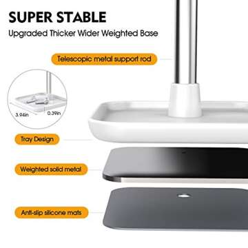 licheers Cell Phone Stand,Adjustable Phone Stand for Desk, Thick Case Friendly Phone Holder Stand, Taller iPhone Stand Compatible with All Mobile Phone, iPhone 14, iPad, Tablet 4-10'' Desk Accessories