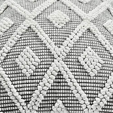 Lush Decor Adelyn Throw Pillow Cover in Gray Diamond Design