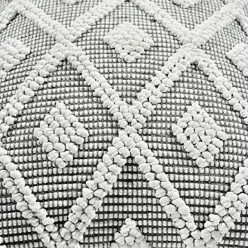 Lush Decor Adelyn Throw Pillow Cover in Gray Diamond Design