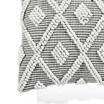Lush Decor Adelyn Throw Pillow Cover in Gray Diamond Design