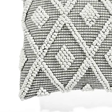 Lush Decor Adelyn Throw Pillow Cover in Gray Diamond Design