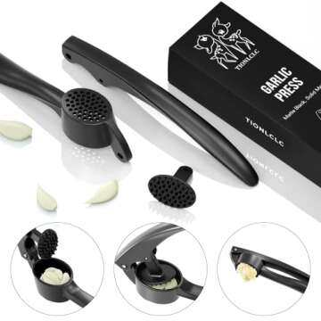 TIONLCLC Garlic Press Efficiently Crush Garlic with Ease