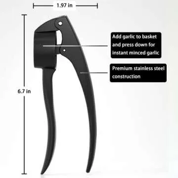 TIONLCLC Garlic Press Efficiently Crush Garlic with Ease