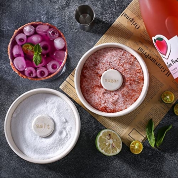 Cosnou Handmade Margarita Salt Rimmer Set with Lids