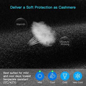 Unigear Lightweight Running Gloves, Touch Screen Anti-Slip Warm Gloves Liners for Cycling Biking Sporting Driving for Men Women