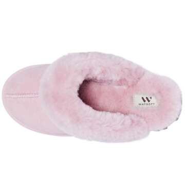 WaySoft Australian Sheepskin Women’s Slippers - Shearling, Outdoors & Indoors