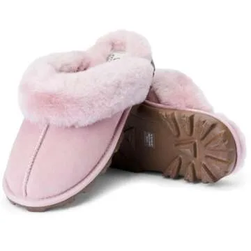WaySoft Sheepskin Slippers for Women, Cozy & Stylish