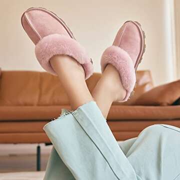 WaySoft Sheepskin Slippers for Women, Cozy & Stylish