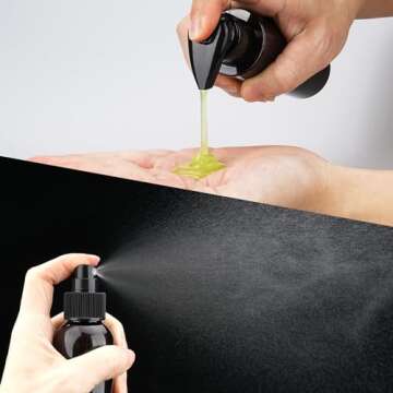 Hethyo Travel Bottles for Toiletries 8 Pack TSA Approved 3.4oz/100ml Refillable Containers Empty Travel Size Bottles kit Cosmetic, Lotion (Brown)