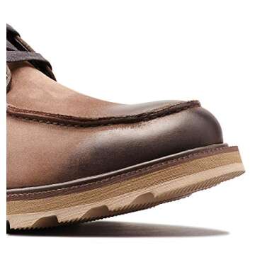 SOREL - Men's Madson Moc Toe Waterproof Boot, All-weather Footwear for Everyday Wear, Bruno, Black, 10.5 M US