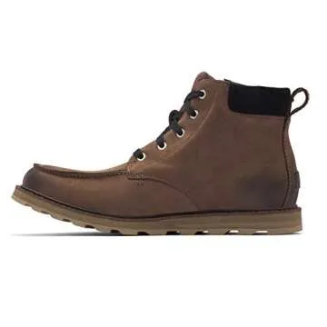 SOREL - Men's Madson Moc Toe Waterproof Boot, All-weather Footwear for Everyday Wear, Bruno, Black, 10.5 M US