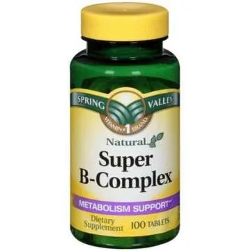 Spring Valley Super B-Complex - Boost Energy & Metabolism