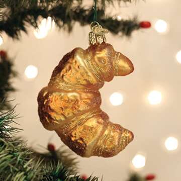 Old World Christmas Croissant Glass Blown Ornament for Holiday Decor