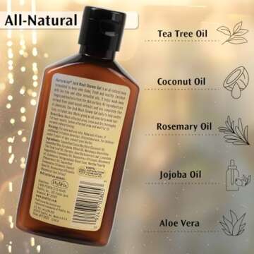 PediFix Nurturesce Jock Wash Shower Gel, 6 Fluid Ounce - Tea Tree Oil Enriched, Anti-Fungal, Soothes Itchy Irritated Skin, Natural Body Wash (Packaging May Vary)