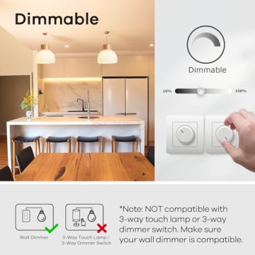 Linkind A19 LED Bulbs Dimmable Warm White 6-Pack