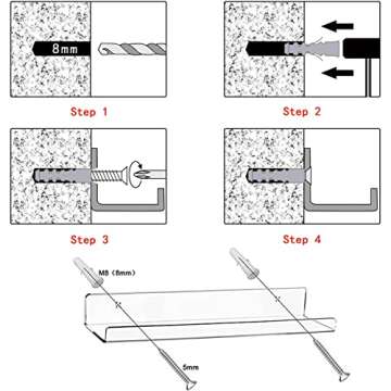 Cerpourt Acrylic Floating Wall Ledge Shelf, Clear Bathroom Storage Shelves Display,Acrylic 15" Invisible Bookshelf (2pack)