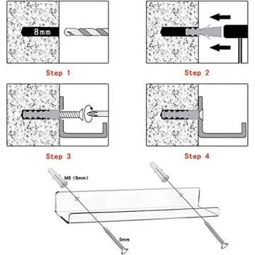 Cerpourt Acrylic Floating Wall Ledge Shelf, Clear Bathroom Storage Shelves Display,Acrylic 15" Invisible Bookshelf (2pack)