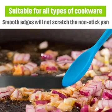 Patelai 4 Multicolored Silicone Kitchen Spoons - Nonstick & Durable