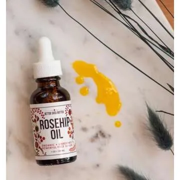 Better Shea Butter Organic Rosehip Oil | Rose hip oil for Face | Face Oil for Gua Sha Massage | Cold Pressed, 100% Pure | 1 oz