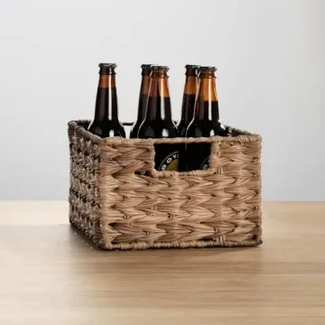 mDesign Woven Storage Baskets - Stylish Pantry Organizers
