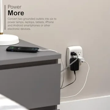 GE 6-Outlet Wall Tap Perfect for Home or Office