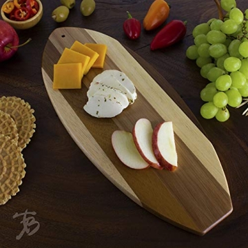 Surfboard Shaped Cutting Board and Wall Art for Beach Lovers