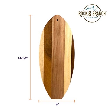 Surfboard Shaped Cutting Board and Wall Art for Beach Lovers