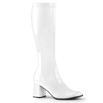 Funtasma by Pleaser Women's Gogo-300,White Patent,8 M
