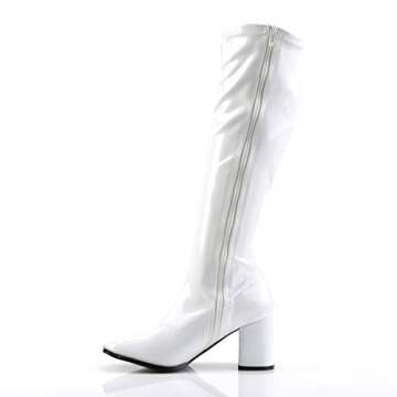 Funtasma by Pleaser Women's Gogo-300,White Patent,8 M