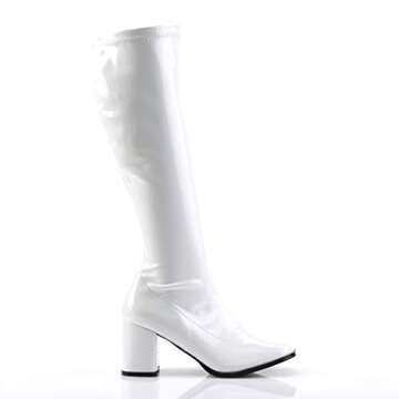 Funtasma by Pleaser Women's Gogo-300,White Patent,8 M