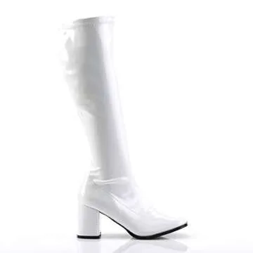 Funtasma by Pleaser Women's Gogo-300,White Patent,8 M