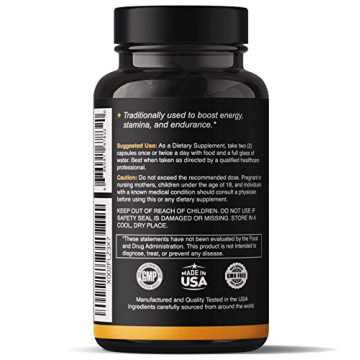 Natgrown Organic Maca Root Capsules - 1500 mg Energy Boost