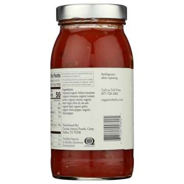 Organico Bello Organic Marinara Pasta Sauce, 25 oz