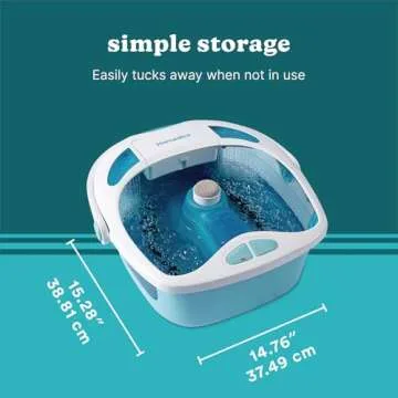 HoMedics Shower Bliss Foot Spa, Shower Massage Water Jets, Pedicure Center with 3 Attachments, Toe-Touch Control, FB-625H