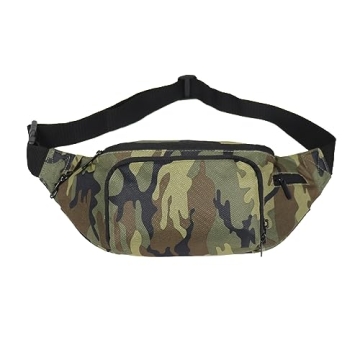 KDWAVE Camo Fanny Pack - Adjustable 4 Pocket Crossbody Bag