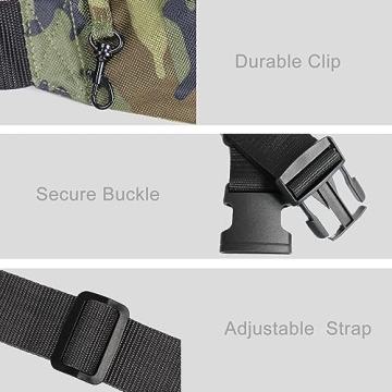 KDWAVE Camo Fanny Pack - Adjustable 4 Pocket Crossbody Bag