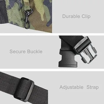 KDWAVE Camo Fanny Pack - Adjustable 4 Pocket Crossbody Bag