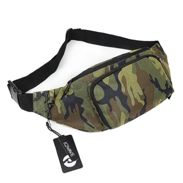 KDWAVE Camo Fanny Pack - Adjustable 4 Pocket Crossbody Bag
