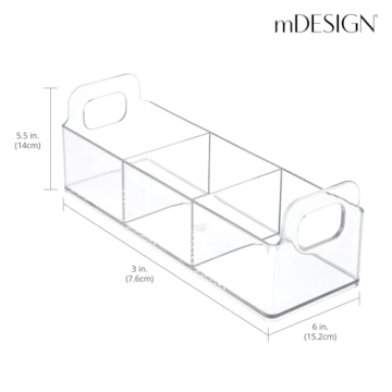 mDesign Plastic Condiment Organizer - Versatile Storage Solution